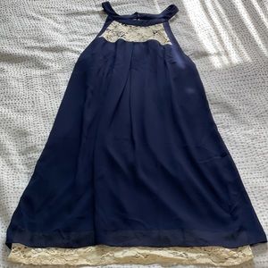 Navy halter dress